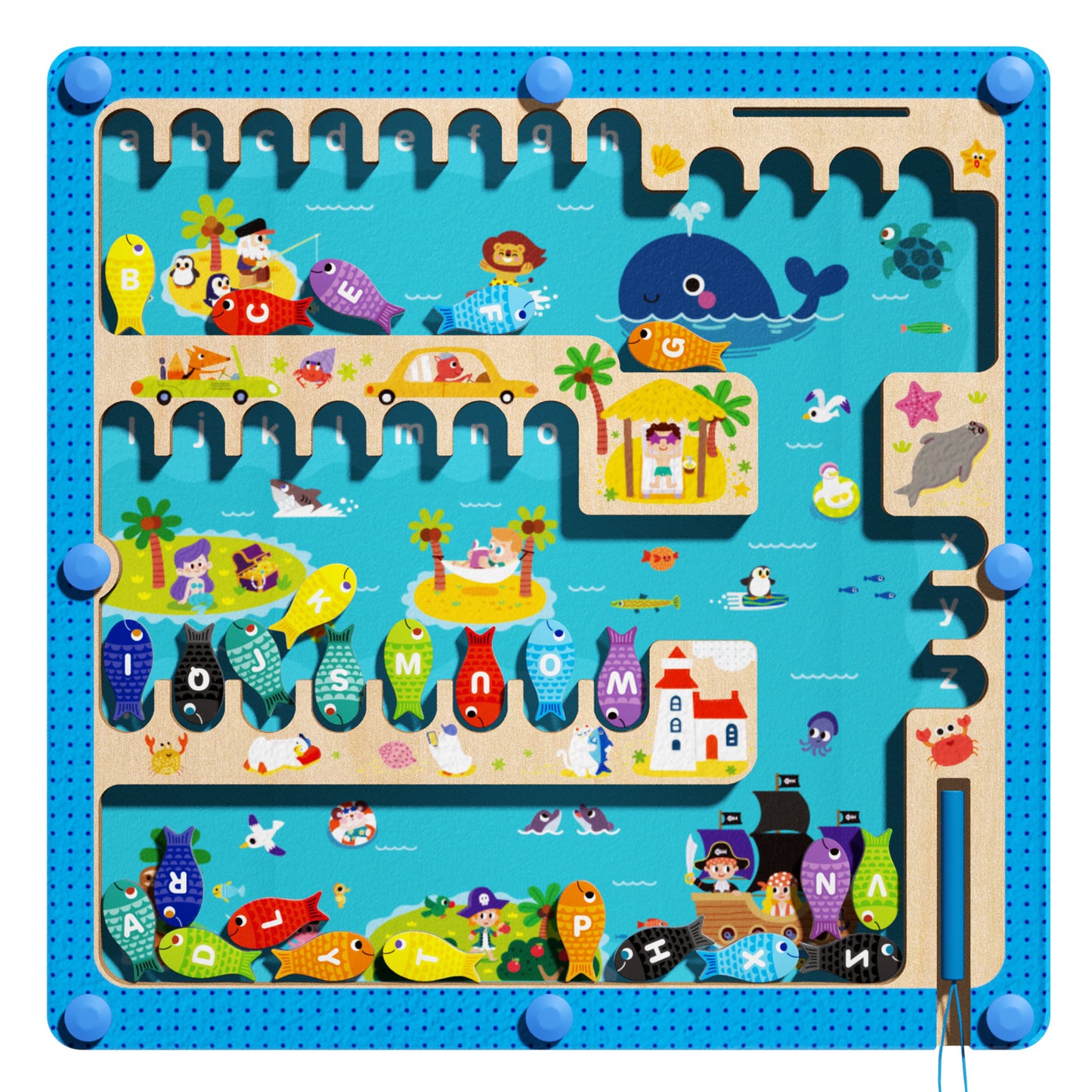 Wooden Montessori letter recognition toy for kids spelling learning