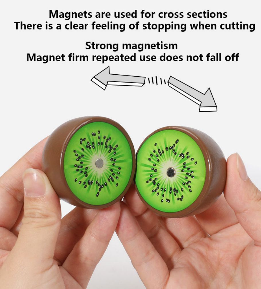 Magnetic Wooden Fruit & Vegetable Cutting Toy Set