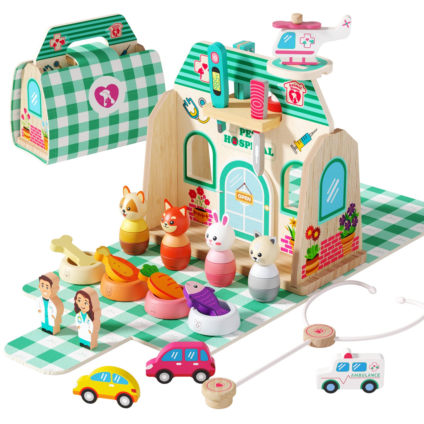 Kids doctor pretend play set for boys girls 3-6