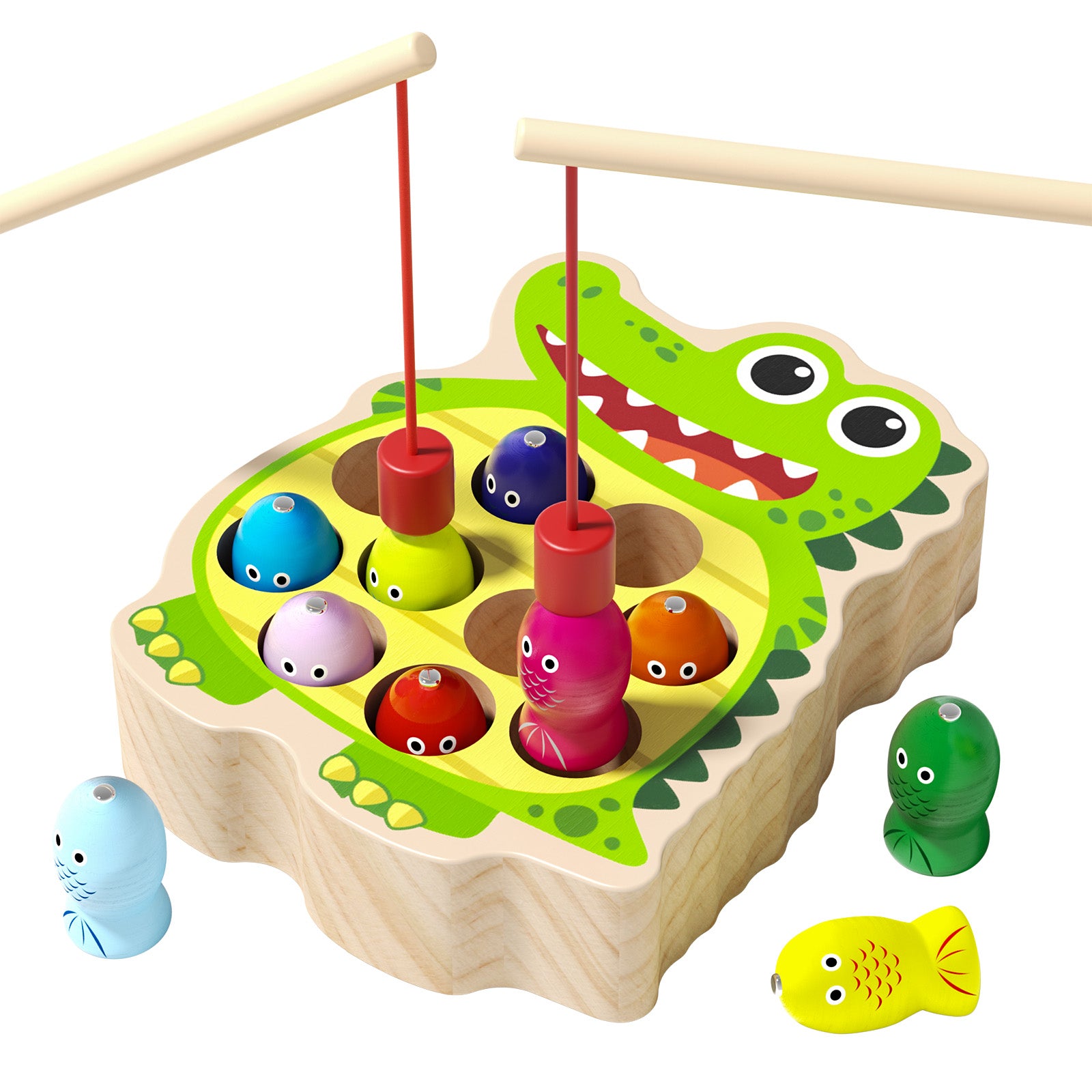 Magnetic fishing game toy for toddlers Crocodile Version