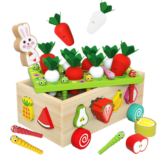 Farm Orchard 6-in-1 Montessori Wooden Toy Set