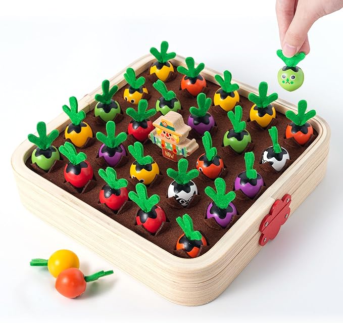 Baby pull radish montessori sensory toy 6M-3Y