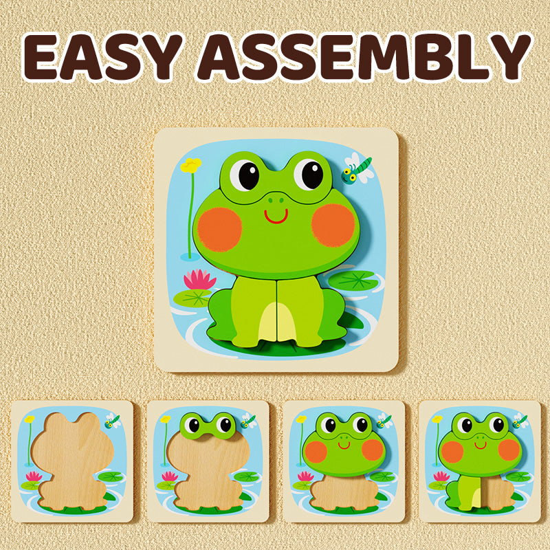 Montessori farm and sea animal shape matching puzzles