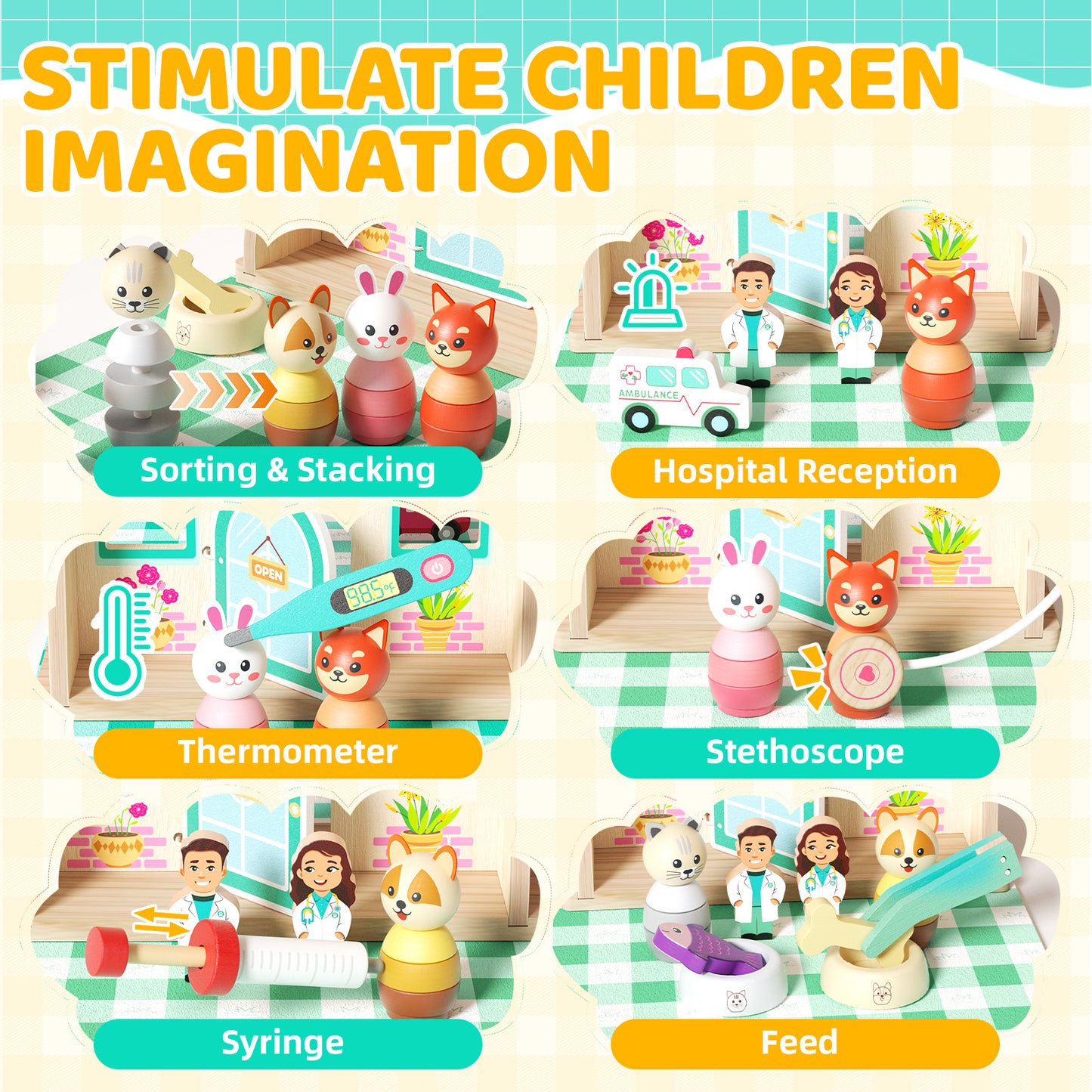 Simulation medical tool kit children role play toy