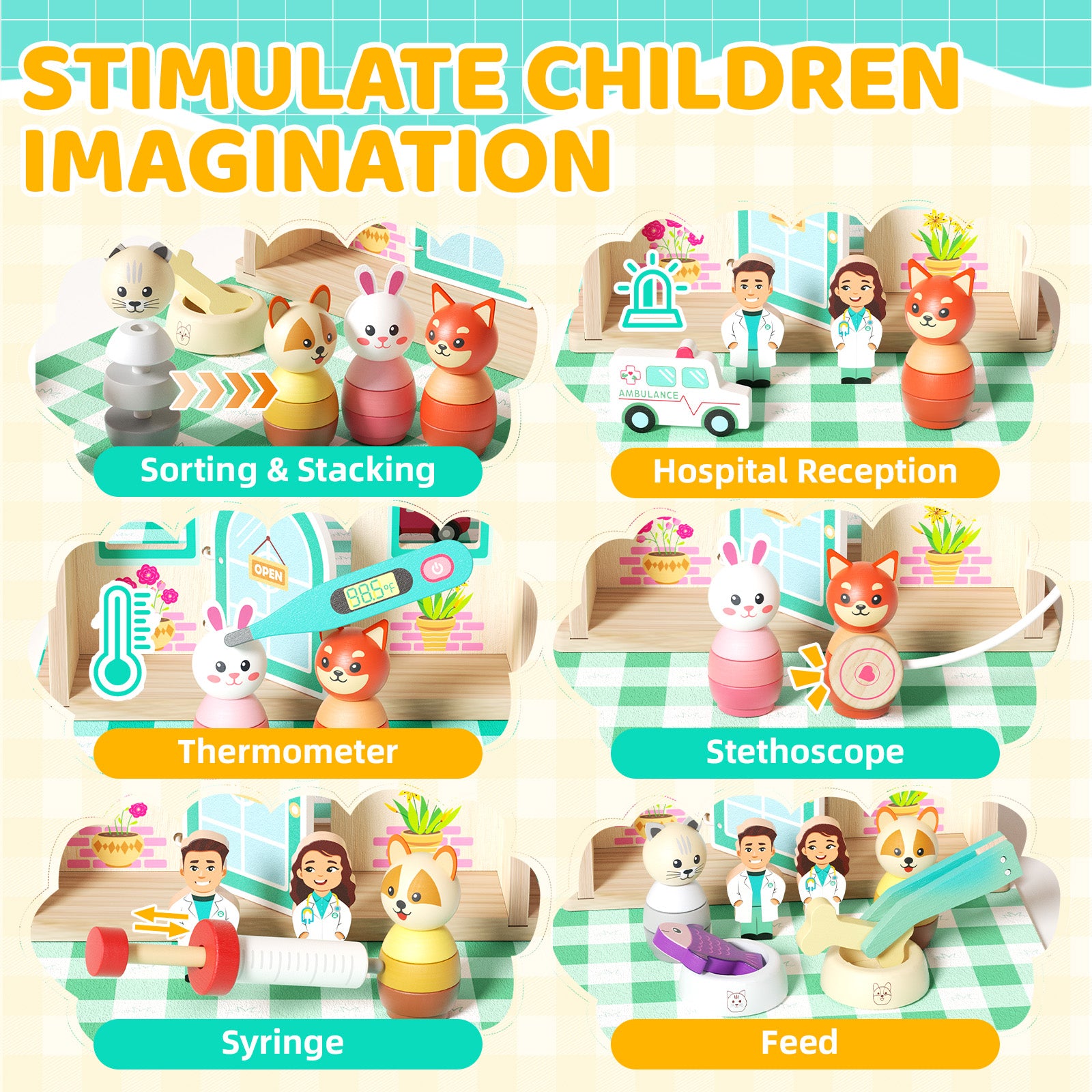 Simulation medical tool kit children role play toy