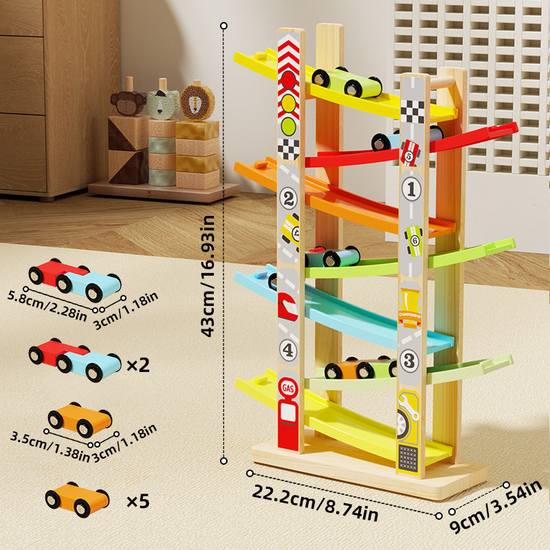Toddler smooth slide track car educational play toy