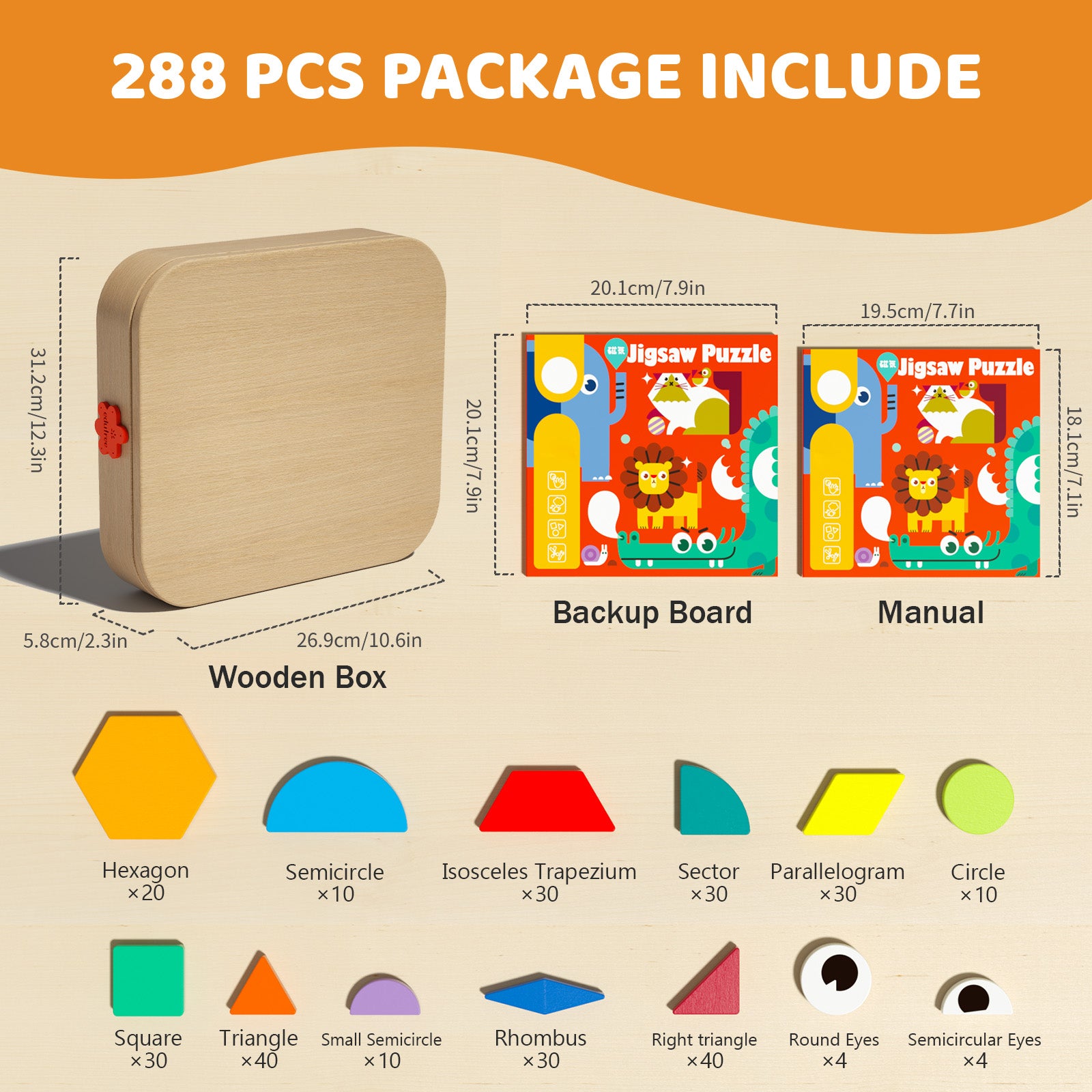 Kindergarten brain development magnetic tangram set