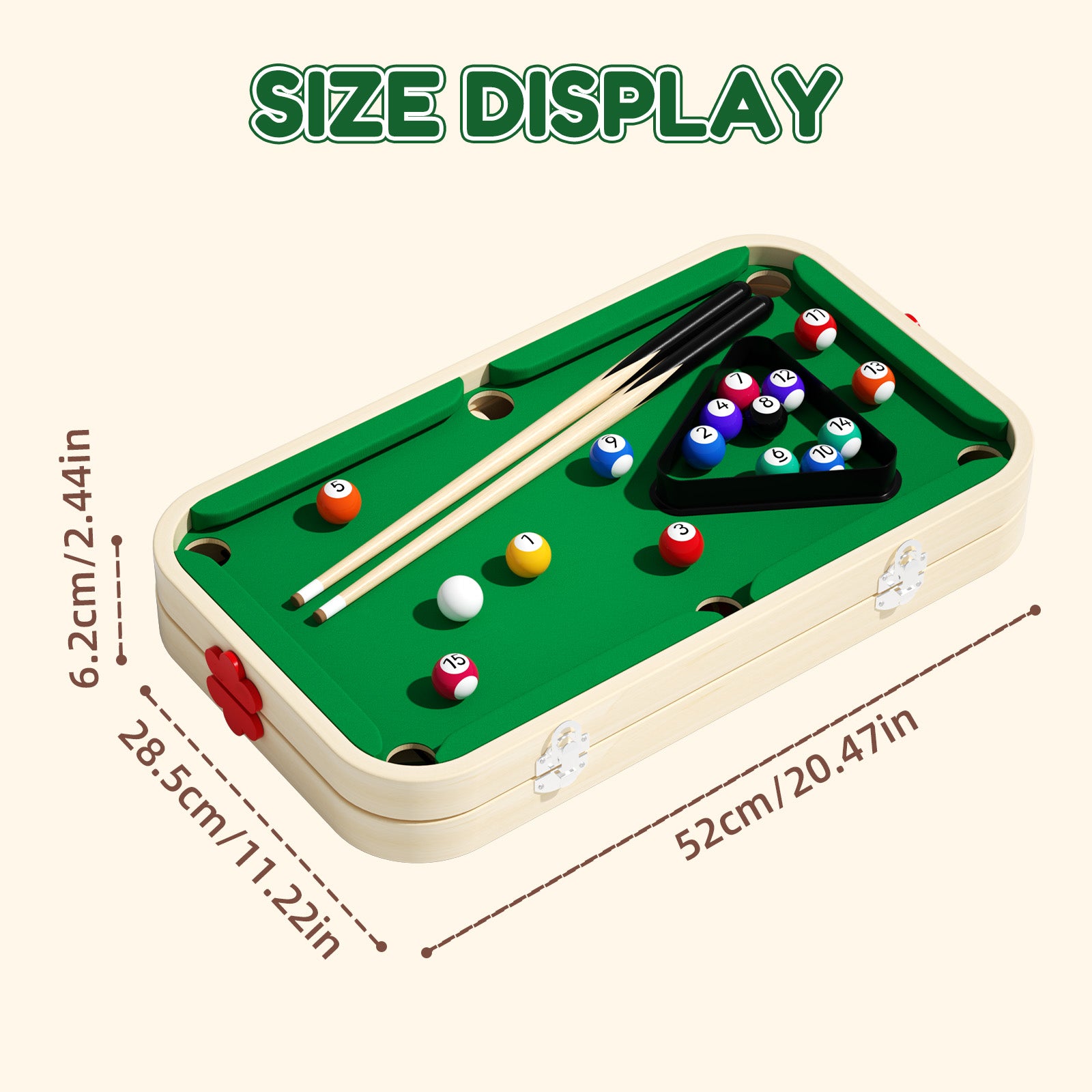 Kids compact indoor billiards curling bowling playset