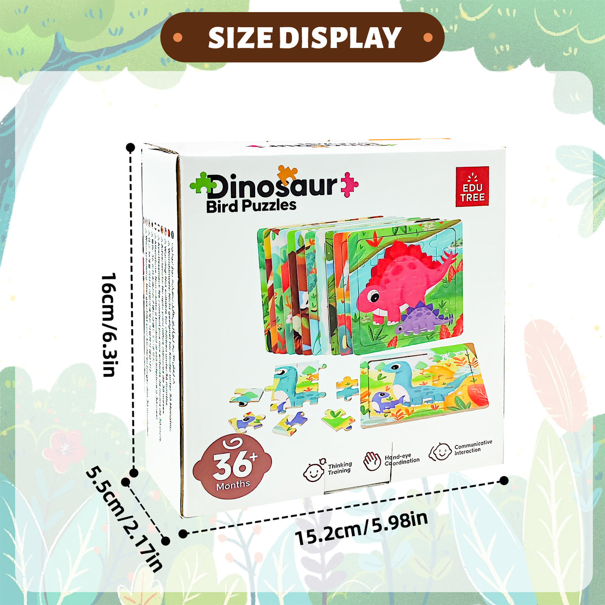 Toddler-friendly wooden puzzles with large animal pieces