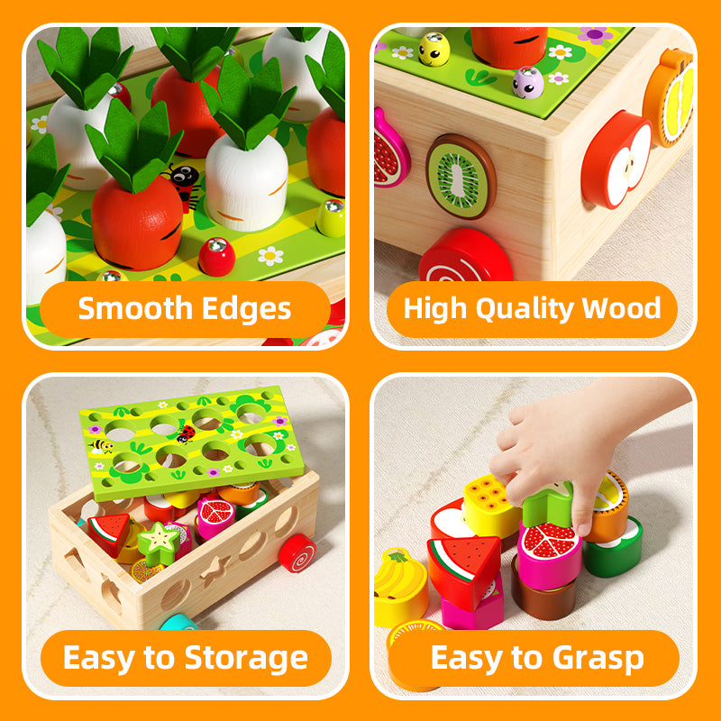 Interactive Montessori farm orchard toy for early learning