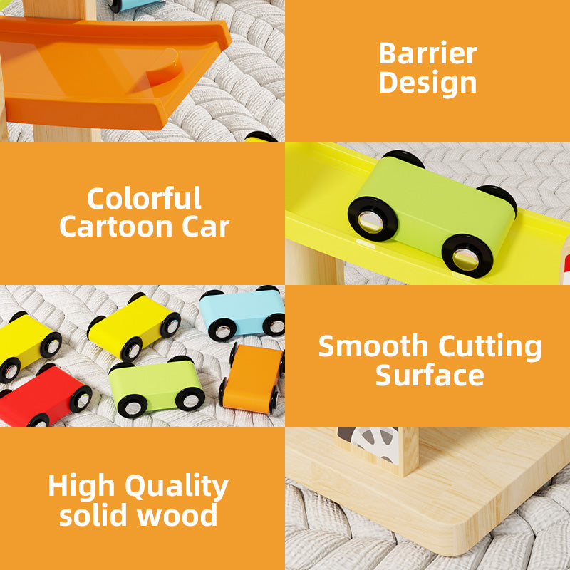 Fun interactive gliding track car playset for preschool kids