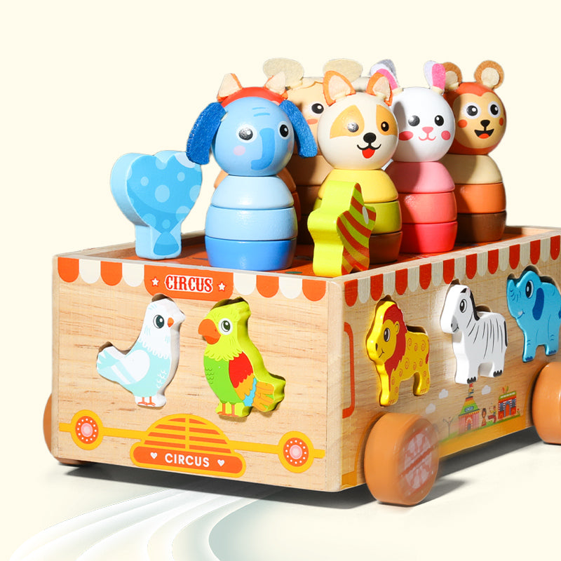 Toddler fine motor skill circus truck educational toy