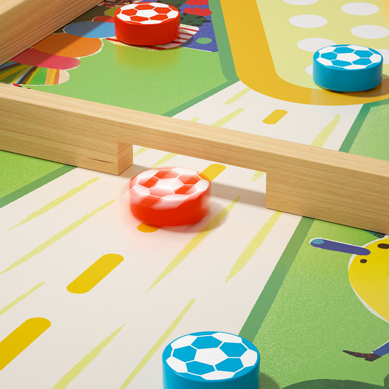 Safe wooden 5-in-1 activity set for indoor play