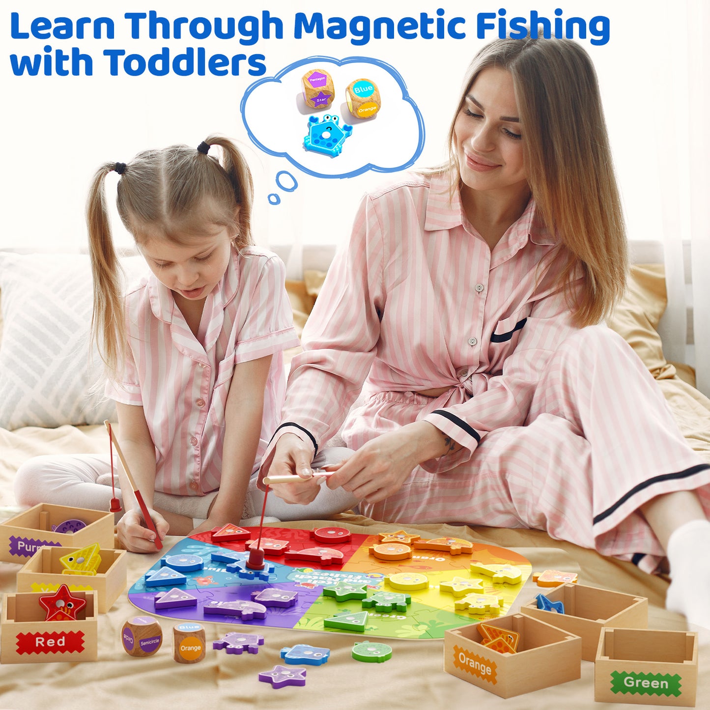 Early enlightenment wooden magnetic fishing gift for children