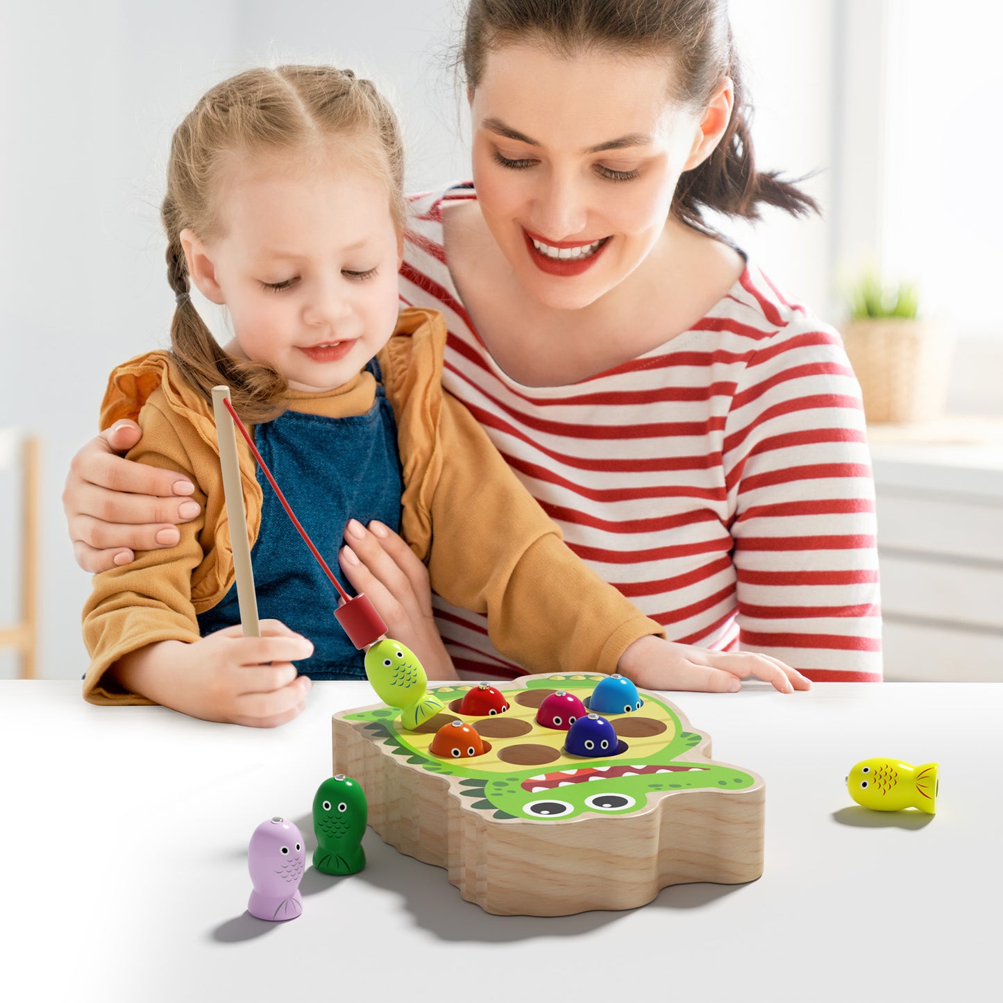 Early education magnetic fishing toy gift Crocodile Version