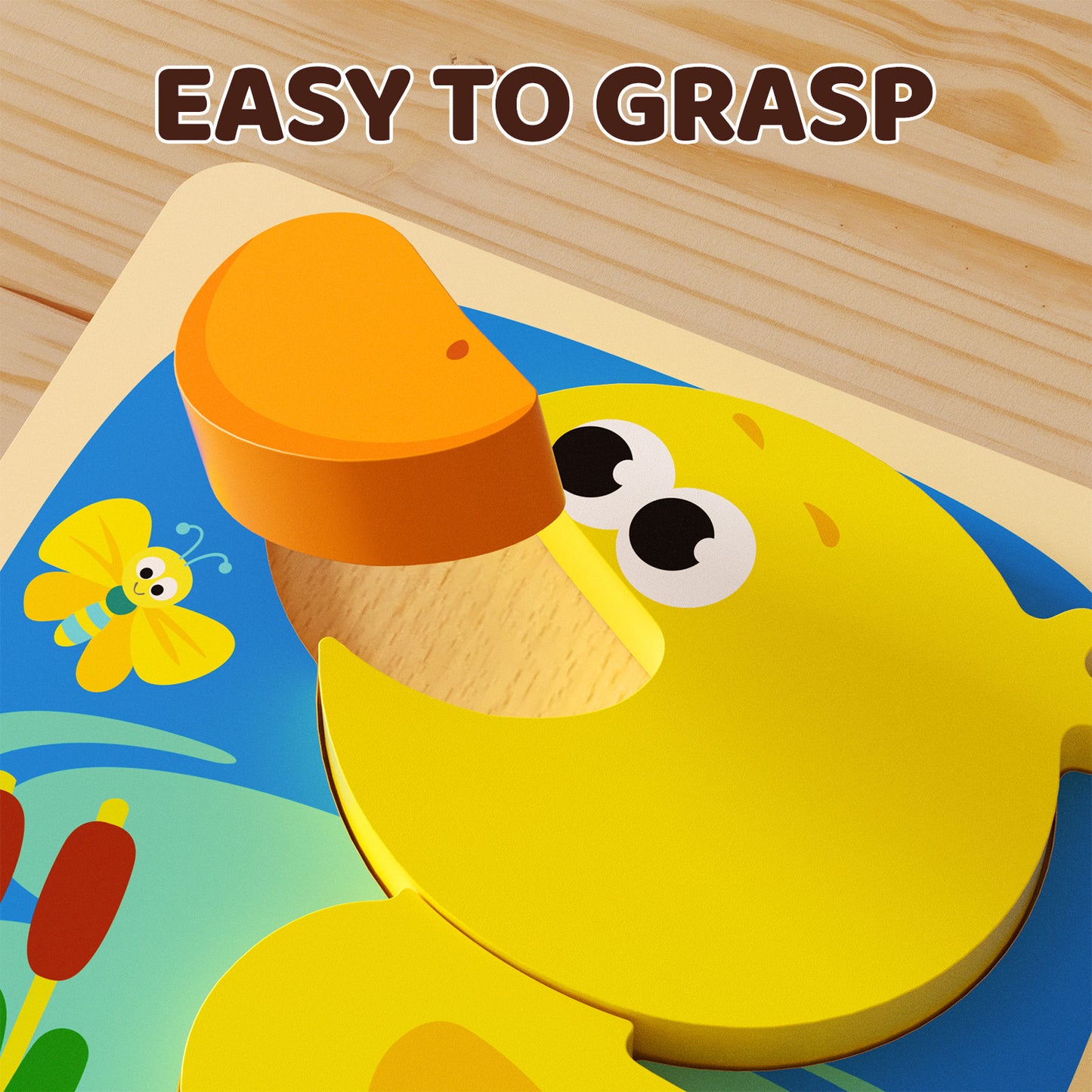 6-Pack Animal Wooden Puzzles for Toddlers