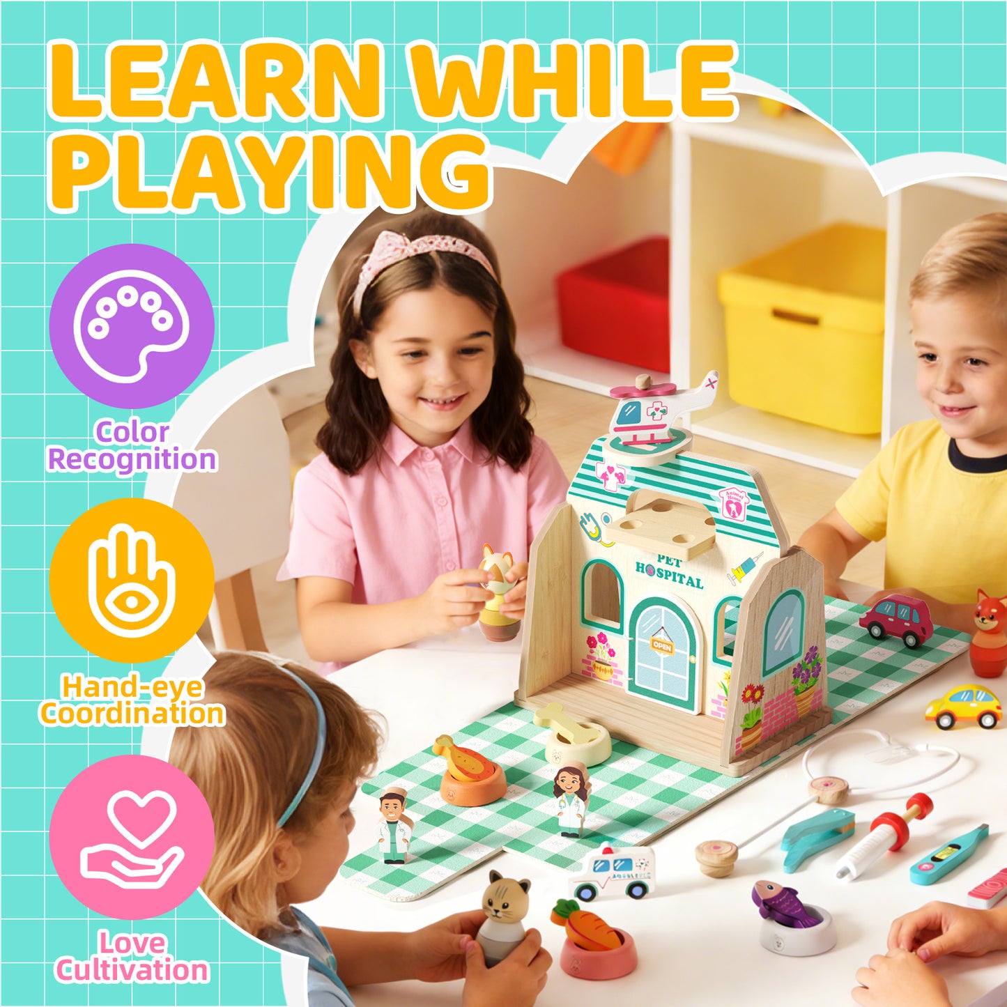Kids simulation doctor kit pretend hospital game
