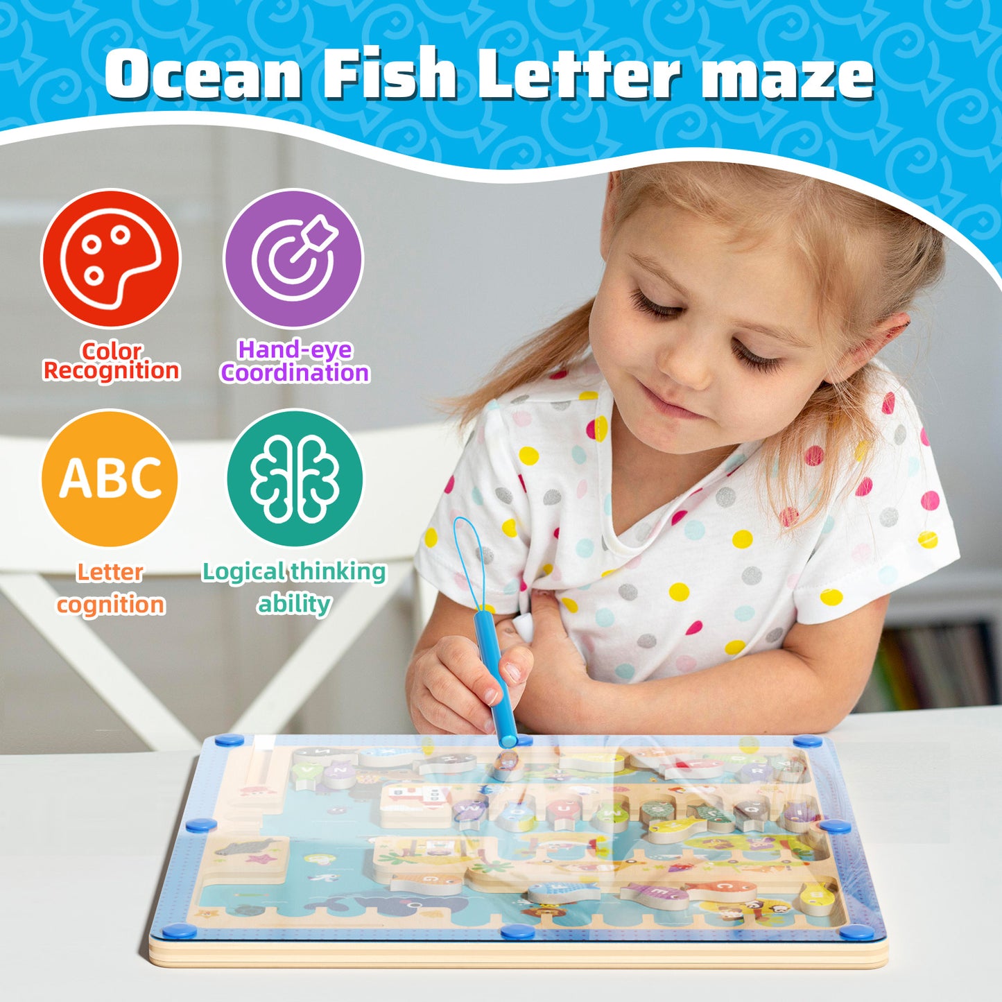 Interactive kids educational toy for early literacy