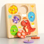 Dinosaur & Egg Matching Wooden Peg Puzzle